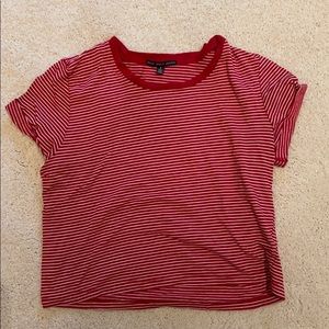 Striped red and white tee